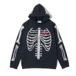 画像1: MAYO / bones embroidery hoodie  (1)