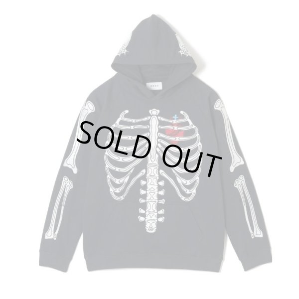 画像1: MAYO / bones embroidery hoodie  (1)