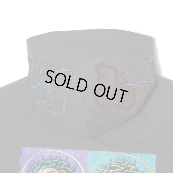 画像3: MAYO / jesus embroidery half zip hoodie  (3)