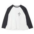 画像1: MAYO / cross embroidery Raglan sleeve tee  (1)