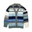 画像1: A GOOD BAD INFLUENCE / twisted collar multi border cardigan (1)