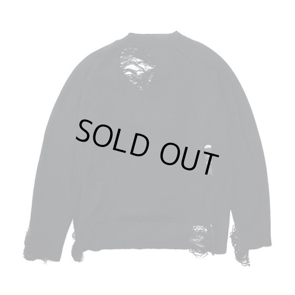 画像2: A GOOD BAD INFLUENCE / twisted collar distressed cardigan (2)