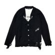 画像1: A GOOD BAD INFLUENCE / twisted collar distressed cardigan (1)