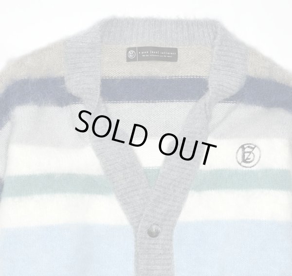 画像2: A GOOD BAD INFLUENCE / twisted collar multi border cardigan (2)