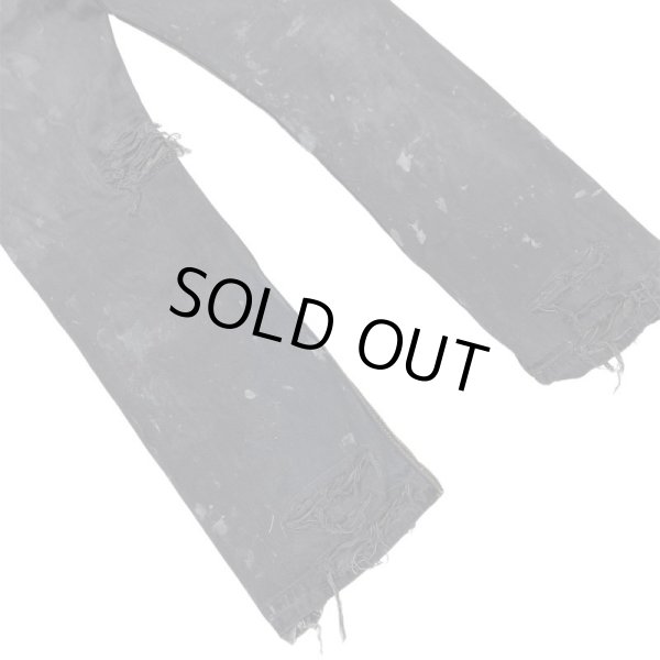 画像6: INNOCENCE / destroy leather denim pants (6)