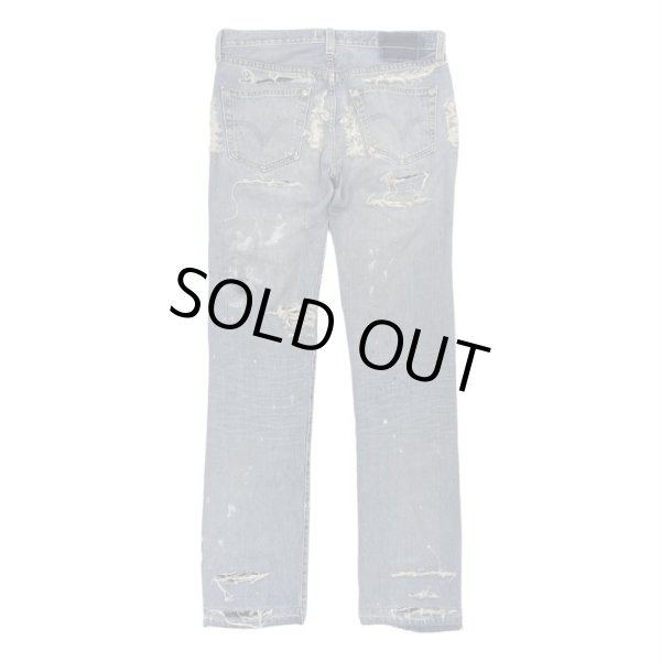 画像2: INNOCENCE / destroy leather denim pants (2)