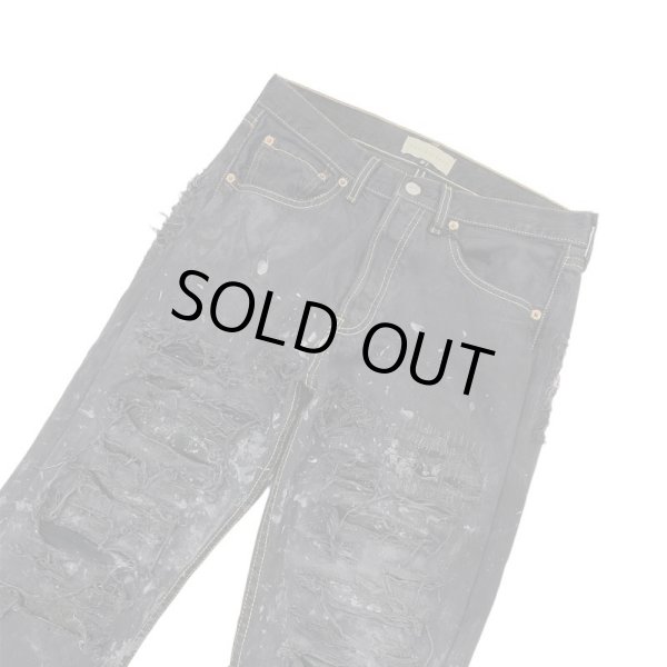 画像3: INNOCENCE / destroy leather denim pants (3)