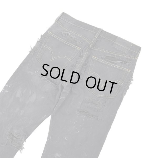 画像5: INNOCENCE / destroy leather denim pants (5)