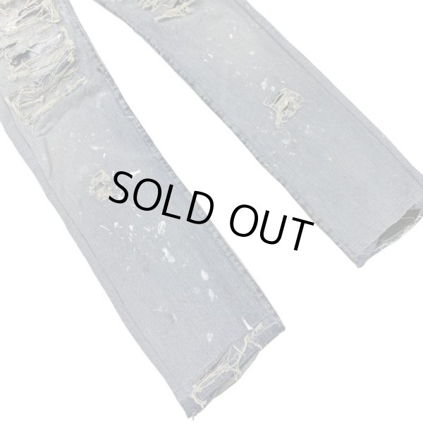 画像4: INNOCENCE / destroy leather denim pants (4)