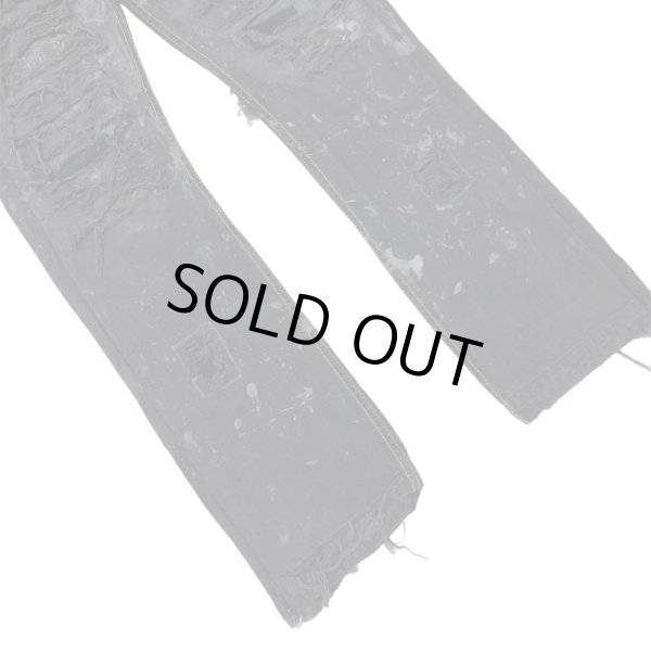 画像4: INNOCENCE / destroy leather denim pants (4)