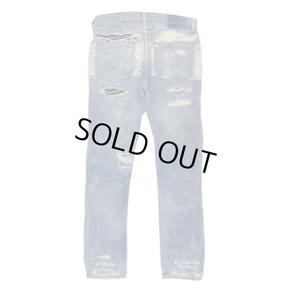 画像2: INNOCENCE / destroy leather denim pants (2)