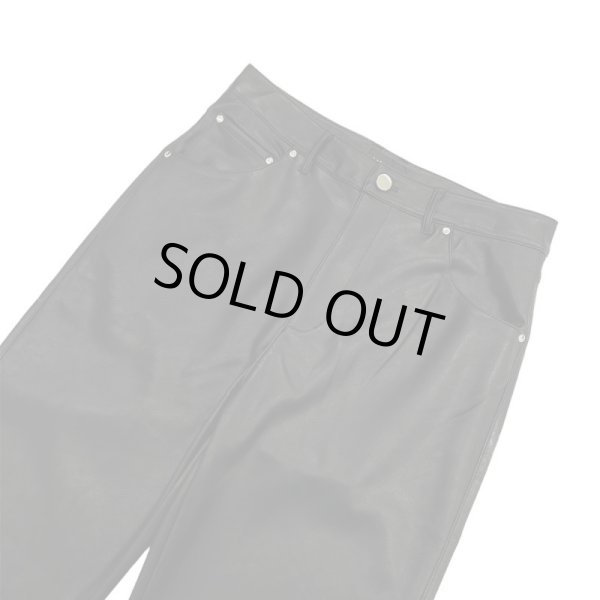 画像3: LAST NEST / leather wide pants (3)