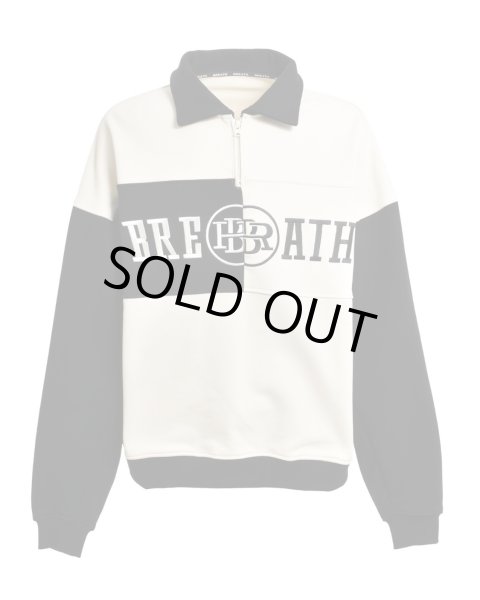 画像1: BREATH / logo switch half zip sweat (1)