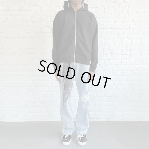 画像4: ASKYURSELF / cross patch zip hoodie　 (4)