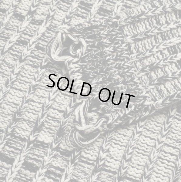 画像3: ASKYURSELF / chunky grey melange cross knit  (3)