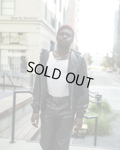 画像4: LAST NEST / leather zip hoodie (4)