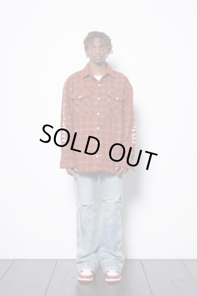 画像4: MLVINCE®︎ / embroidery check tweed shirt  (4)