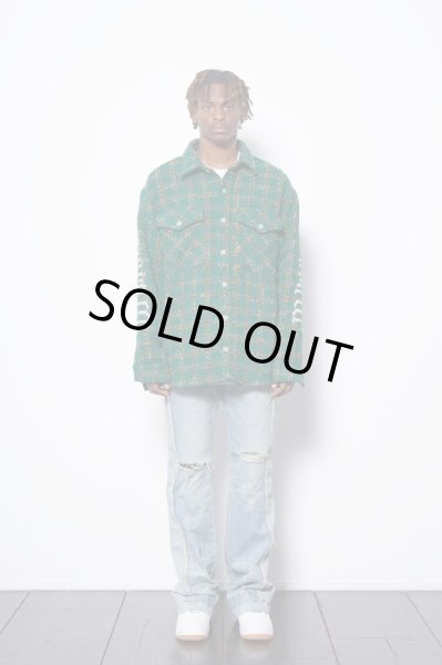 画像4: MLVINCE®︎ / embroidery check tweed shirt  (4)