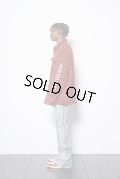 画像6: MLVINCE®︎ / embroidery check tweed shirt  (6)