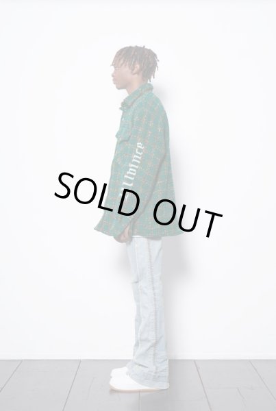 画像6: MLVINCE®︎ / embroidery check tweed shirt  (6)