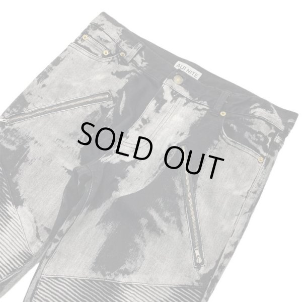 画像3: AUI NITE / bleach 2zip biker denim pants (3)