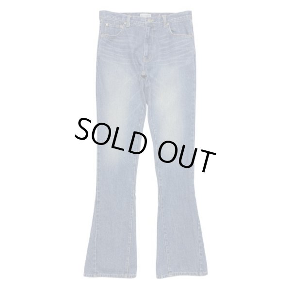画像1: AUI NITE / indigo blue flare denim pants (1)