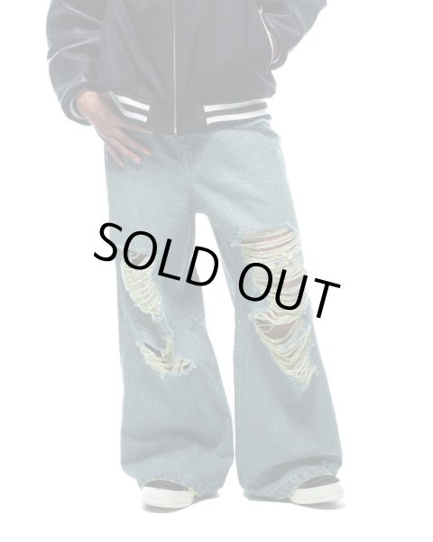 画像6: BREATH / grunge wide denim pants (6)