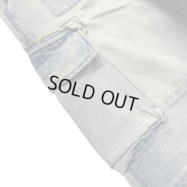 画像4: A GOOD BAD INFLUENCE / repaired denim cargo pants (4)