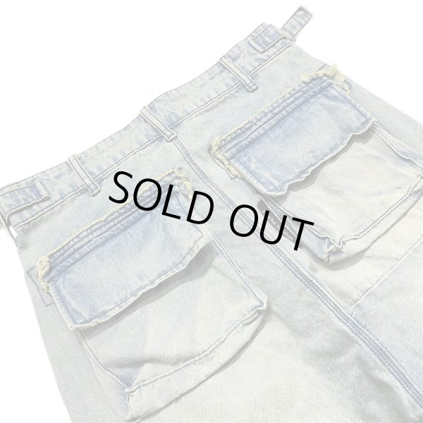 画像6: A GOOD BAD INFLUENCE / repaired denim cargo pants (6)