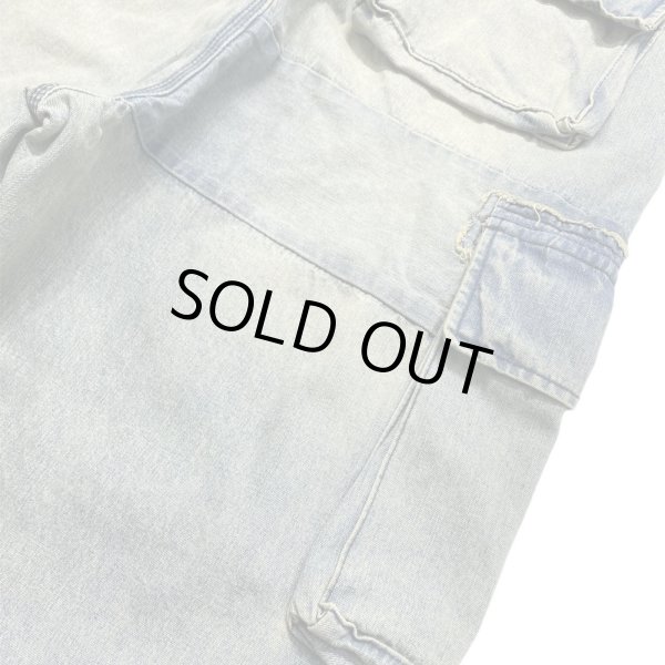 画像7: A GOOD BAD INFLUENCE / repaired denim cargo pants (7)