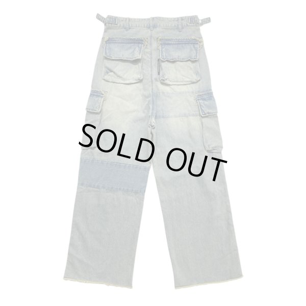 画像2: A GOOD BAD INFLUENCE / repaired denim cargo pants (2)