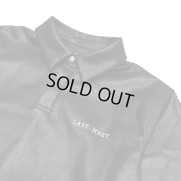 画像3: LAST NEST / leather embroidery polo shirts (3)