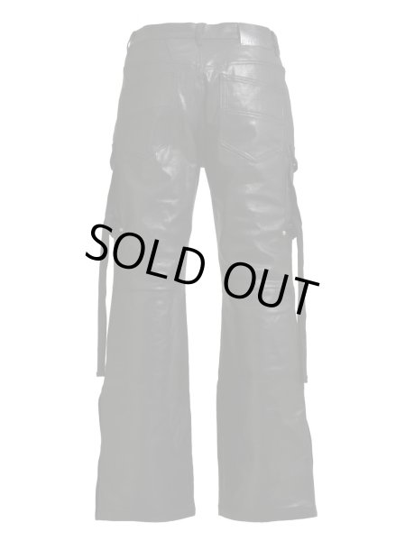 画像2: BREATH / coating bootcut cargo pants / black (2)