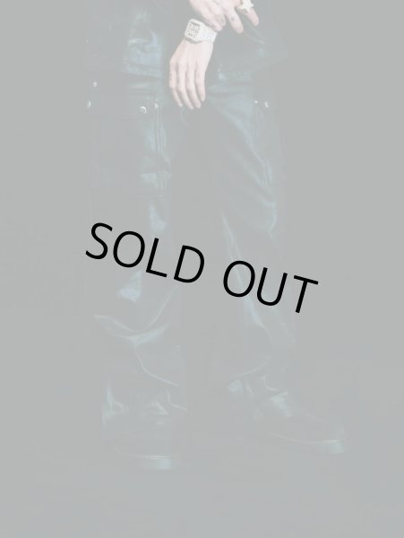 画像7: BREATH / coating bootcut cargo pants / black (7)