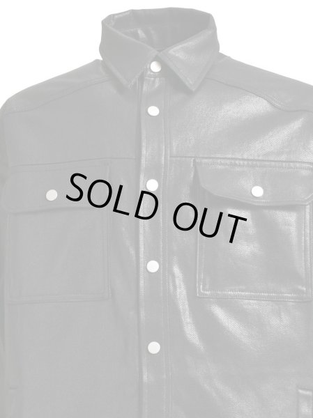 画像3: BREATH / coating shirt jacket / black  (3)