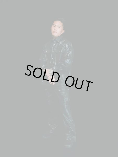 画像6: BREATH / coating bootcut cargo pants / black (6)