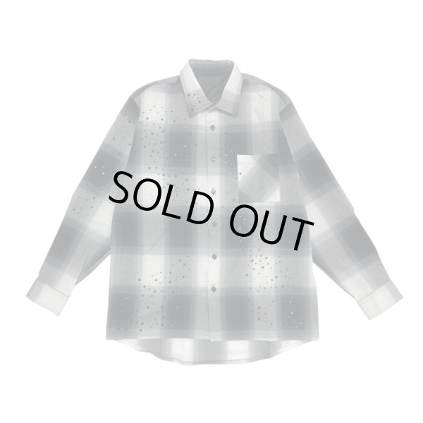 画像1: LAST NEST / rhinestone flannel shirts (1)