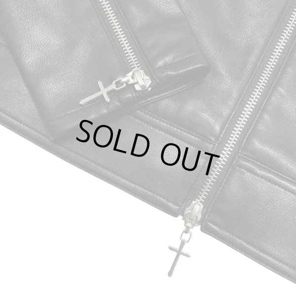 画像4: LAST NEST / faux single leather jacket (4)