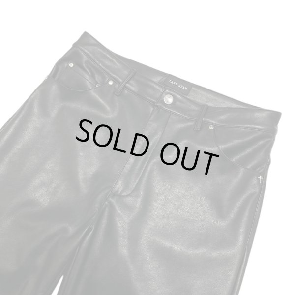 画像3: LAST NEST / faux leather slim trouser (3)