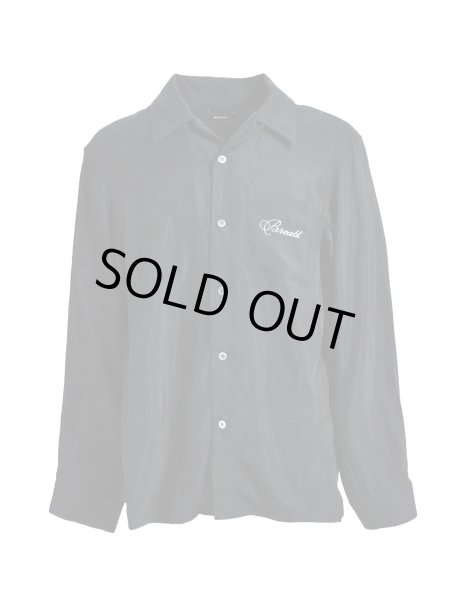 画像1: BREATH / script logo satin shirt (1)