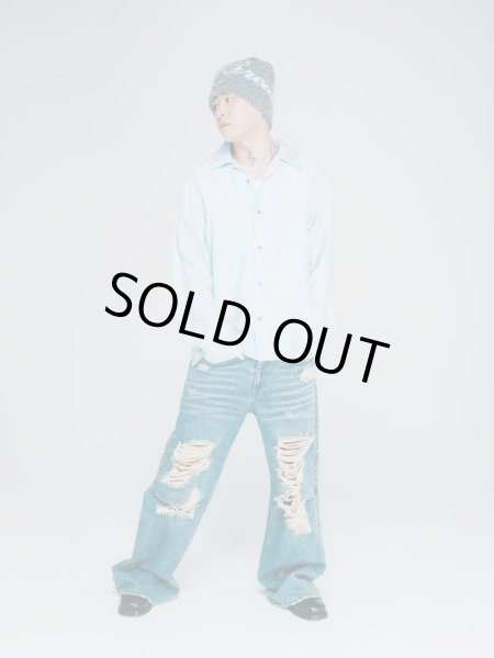 画像5: BREATH / script logo satin shirt (5)