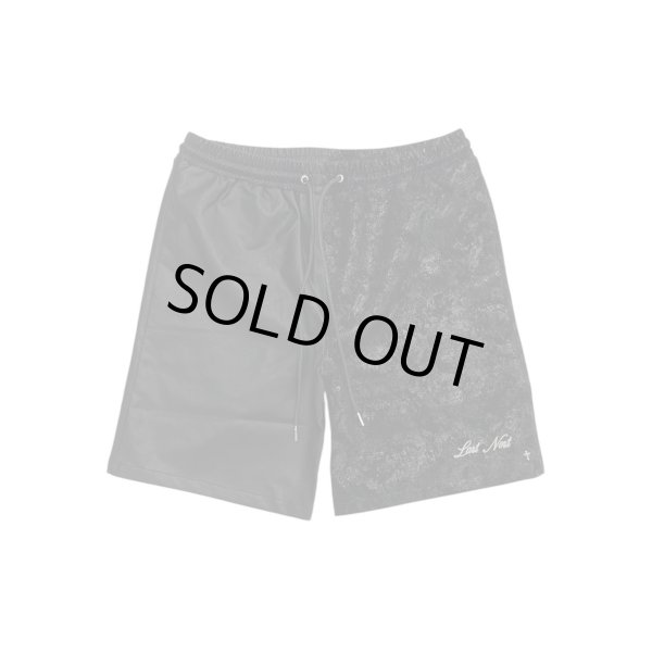 画像1: LAST NEST / leather switching shorts  (1)