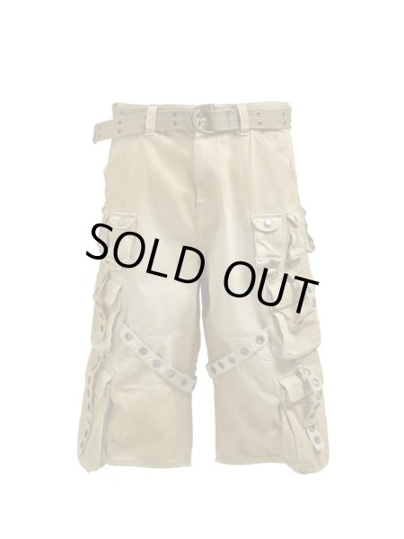 画像1: BREATH / bleach cargo pants w / belt (1)
