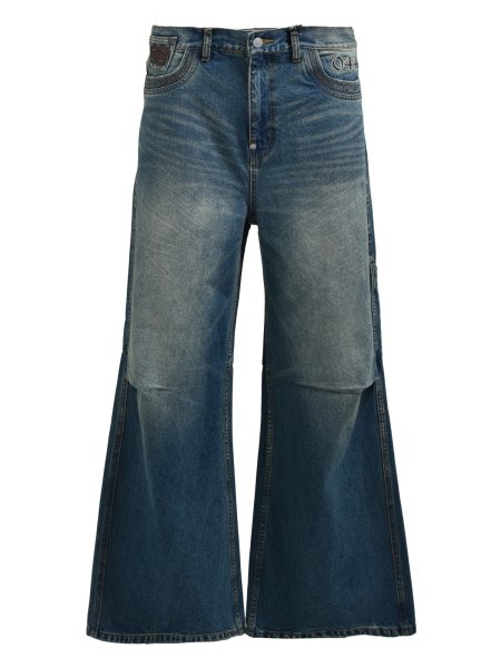 画像2: BREATH / chain eagle patch denim pants (2)