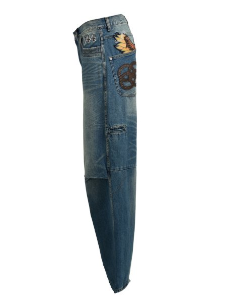 画像3: BREATH / chain eagle patch denim pants (3)
