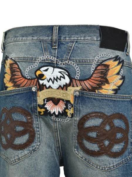 画像4: BREATH / chain eagle patch denim pants (4)