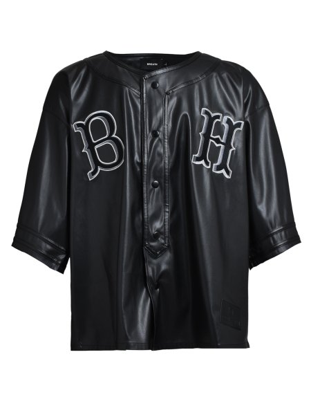 画像1: BREATH / faux leather bh baseball shirt (1)