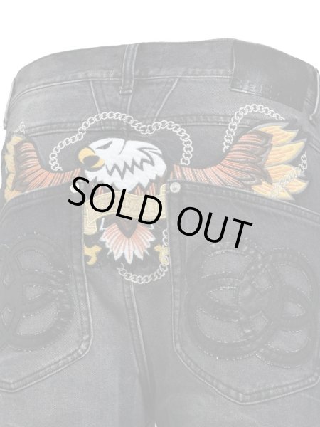 画像4: BREATH / chain eagle patch denim pants (4)