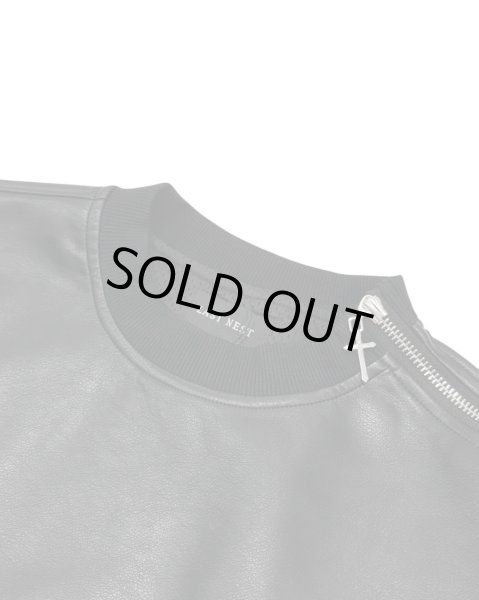 画像3: LAST NEST / faux leather crewneck (3)