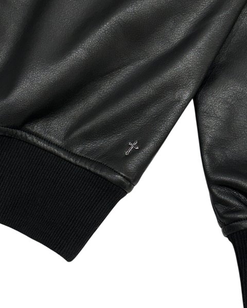 画像6: LAST NEST / faux leather crewneck (6)